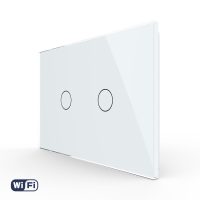 Interruptor doble táctil WIFI LIVOLO, estándar italiano – Serie nueva