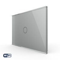 Interruptor simple táctil Wi-Fi LIVOLO de vidrio, estándar italiano – Serie Nueva culoare gri