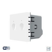 Módulo de interruptor conmutador/conmutador cruce doble táctil Wifi Livolo – Serie nueva, Blanco