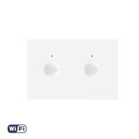 Módulo interruptor doble táctil WIFI LIVOLO, estándar italiano – serie nueva, blanco