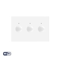 Módulo interruptor triple táctil WIFI LIVOLO, estándar italiano – serie nueva, blanco