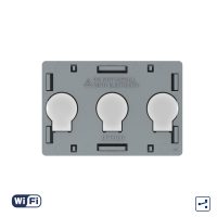 Módulo interruptor conmutador/conmutador cruce triple táctil Wi-Fi LIVOLO, estándar italiano – serie nueva