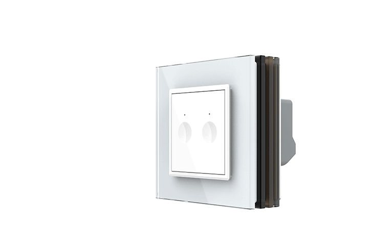 Interruptor conmutador/cruce doble táctil Wifi Livolo – Serie nueva, Blanco