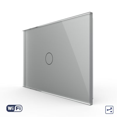 Interruptor conmutador/conmutador cruce simple táctil Wi-Fi LIVOLO, estándar italiano – Serie Nueva culoare gri