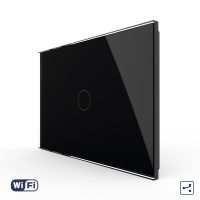 Interruptor conmutador/conmutador cruce simple táctil Wi-Fi LIVOLO, estándar italiano – Serie Nueva culoare neagra