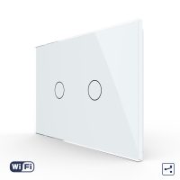 Interruptor conmutador/conmutador cruce doble táctil Wi-Fi LIVOLO, estándar italiano – Serie nueva