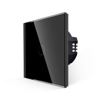 Interruptor simple táctil de vidrio LUXION culoare neagra