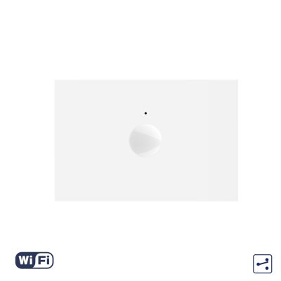 Módulo de interruptor conmutador simple táctil Wi-Fi LIVOLO, estándar italiano – Nueva serie, blanco