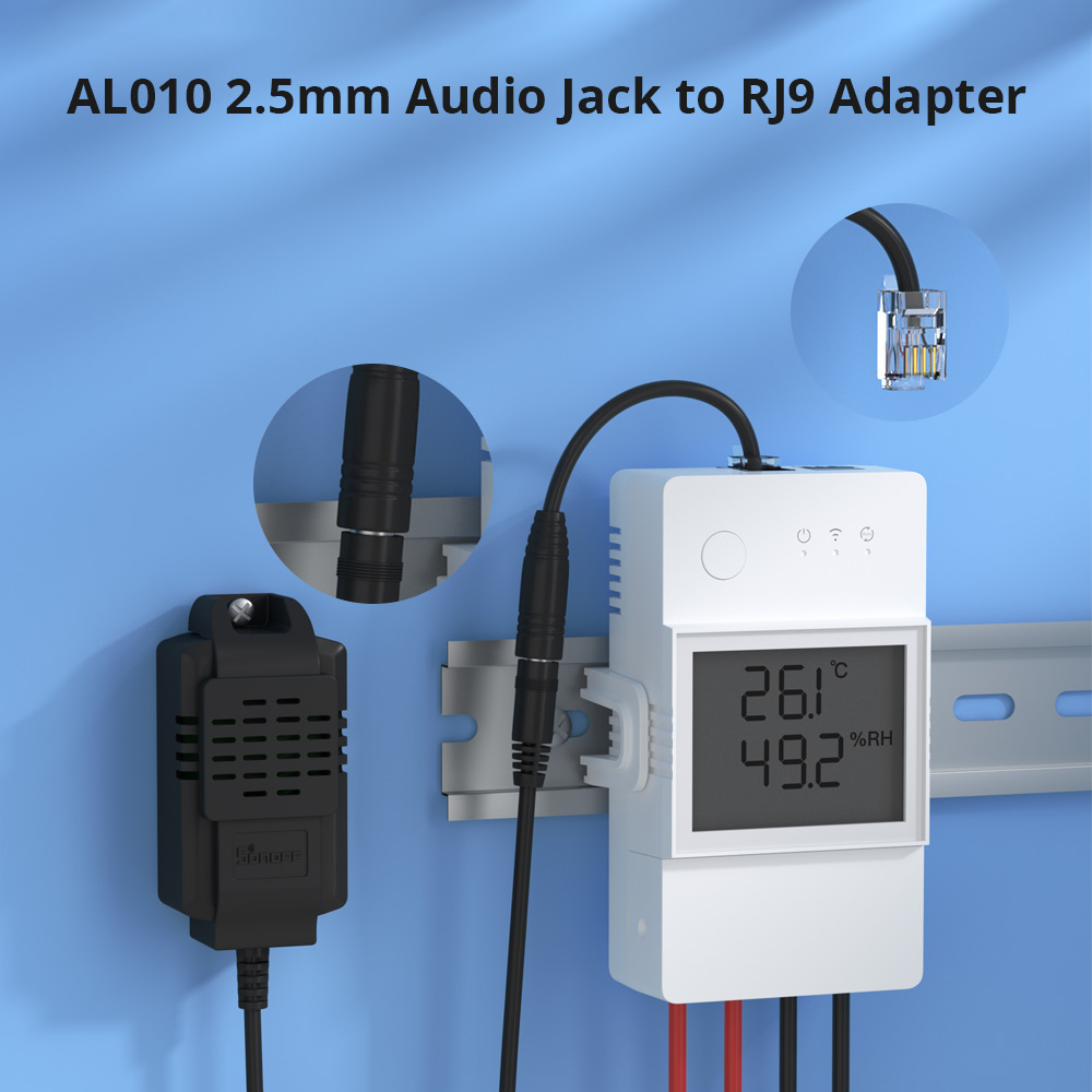 Adaptador Sonoff AL010 2.5 mm de Audio Jack a RJ9